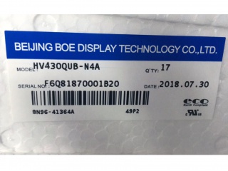京东方液晶玻璃HV430QUB-N4A