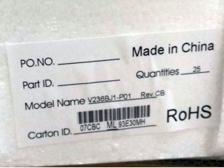 群创液晶玻璃V236BJ1-P01 Rev.CB