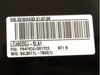 LG Display液晶玻璃LC490DGJ-SLA1