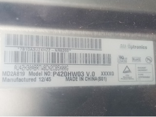 友达液晶模组P420HW03 V0