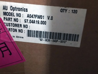友达液晶模组A047FW01 V0