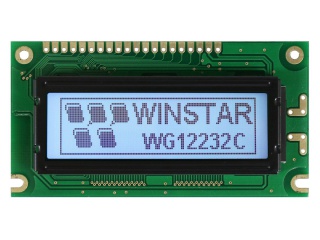 华凌 2.2" 122×32 STN-LCD 蓝模-负显 透射式 WLED CPU 20pins