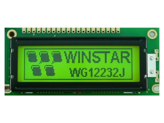 华凌 2.2" 122×32 STN-LCD 黄绿模-正显 透反射式 黄绿LED CPU 20pins