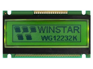 华凌 1.9" 122×32 STN-LCD 黄绿模-正显 透反射式 黄绿LED CPU 16pins