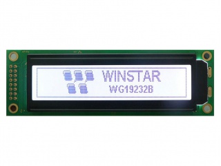 华凌 3.2" 192×32 FSTN-LCD 黑白模-正显 透反射式 WLED CPU 16pins