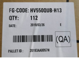 京东方液晶玻璃HV550QUB-H13