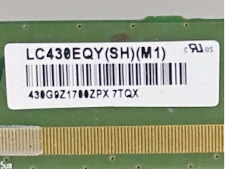 LG Display 43" IPS 液晶玻璃 FOB 3840×2160 V-by-One