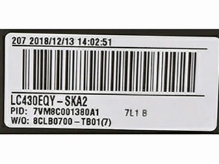 LG Display液晶玻璃LC430EQY-SKA2