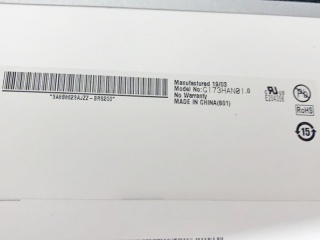 友达 17.3" IPS 液晶模组 1920×1080 500nits WLED eDP