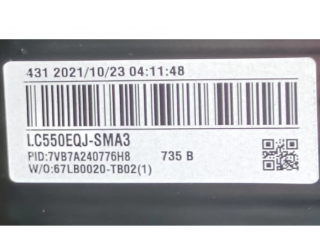 LG Display液晶玻璃LC550EQJ-SMA3