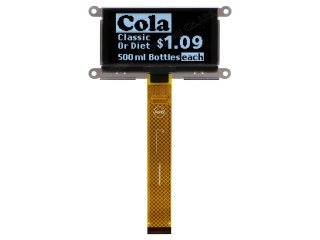 华凌 2.7" 128×64 PM-OLED 单色(白色) COG SSD1309 CPU/SPI/I²C 30pins