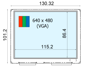 Ortustech 5.7" TN 液晶模组 640×480 440nits WLED TTL 33pins