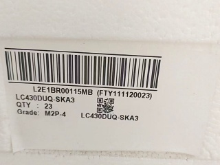 LG Display液晶玻璃LC430DUQ-SKA3