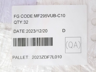 京东方液晶玻璃MF295VUB-C10