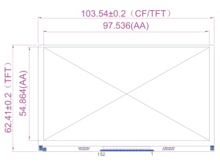睿智航 4.4" IPS 液晶玻璃 灌晶盒 1280×720