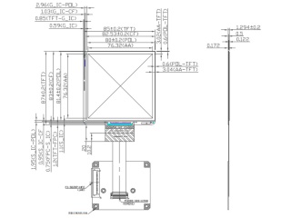 睿智航 4.2" IPS 液晶玻璃 FOB 480×480 LVDS