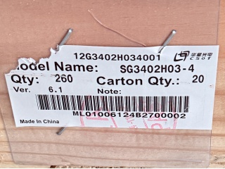 华星光电液晶玻璃SG3402H03-4 Ver.6.1