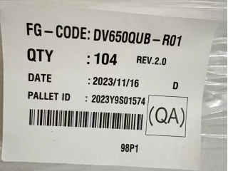 京东方液晶玻璃DV650QUB-R01