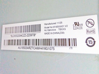 友达液晶模组M185XW01 V2