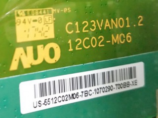 友达液晶模组C123VAN01.2