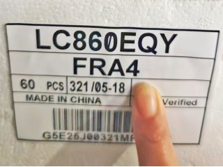 LG Display 86" IPS 液晶玻璃 FOB 3840×2160 V-by-One