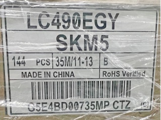 LG Display 49" IPS 液晶玻璃 FOB 3840×2160 V-by-One