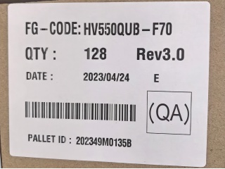 京东方液晶玻璃HV550QUB-F70 Rev3.0