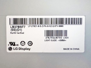 LG Display液晶模组LM270WF7-SSD1