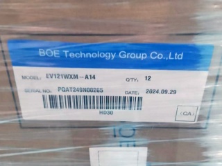 京东方 12.1" IPS 屏幕总成 1280×800 300nits WLED LVDS 30pins 带电容触摸