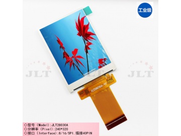 2.4寸 TFT液晶屏 分辨率240*320 FPC40pin 65/262K色 CPU接口