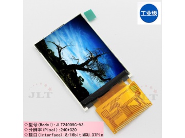 2.4寸 TFT液晶屏 FPC37pin 四线电阻触摸屏 分辨率240*320 65/262K色