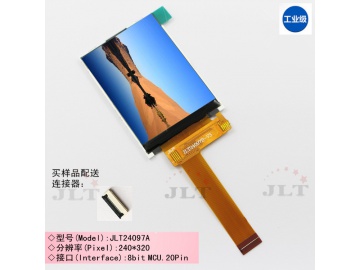 2.4寸 TFT液晶屏 带四线电阻触摸屏 分辨率240*320 262K色 CPU接口 FPC20pin