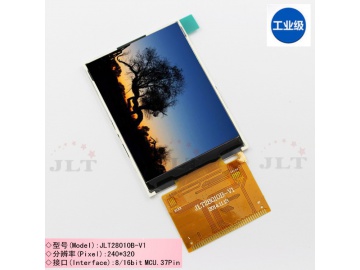 2.8寸 TFT液晶屏 含电阻触摸屏 分辨率240*320 CPU接口 65/262K色