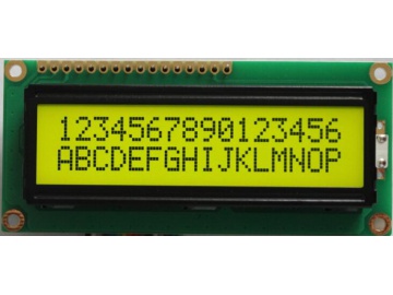 16×2字符 灰膜/黄绿膜 COB字符显示模块 IC：ST7066