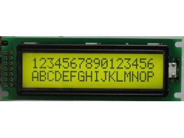 16×2字符 灰膜/黄绿膜 COB字符显示模块 IC：ST7066