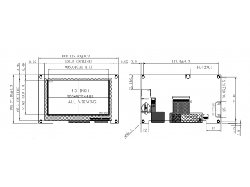 4.3寸, UART串口屏, 分辨率800*480