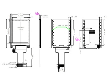1.77寸128x160, 200亮度, MCU接口, ST7735S, TN液晶显示屏