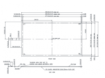 21.5寸五线电阻屏 16:9 F+G 单点触摸 高温电阻触摸屏 Abon/台湾嵩达品牌代理商