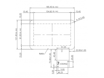7寸投射电容屏17:10 G+F+F结构 多点触控 USB接口 工业、军工、医疗电容触摸屏