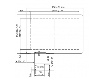 10.1寸投射电容屏  G+F+F结构 多点触控 USB接口 工业、军工、医疗电容触摸屏