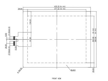 19寸投射电容屏 G+F+F结构 多点触控 USB接口 工业、军工、医疗电容触摸屏