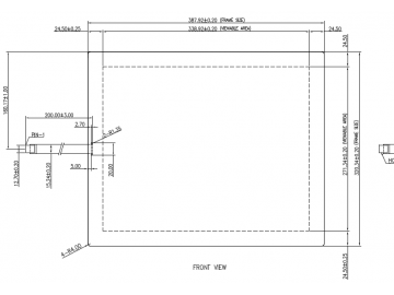 17寸全平面高温五线电阻屏 5:4 F+G 单点触摸 工业、军工、医疗电阻触摸屏