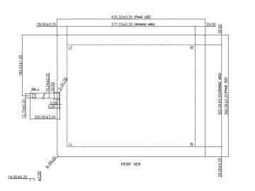 19寸全平面高温五线电阻屏 5:4   F+G  单点触摸 工业、军工、医疗电阻触摸屏