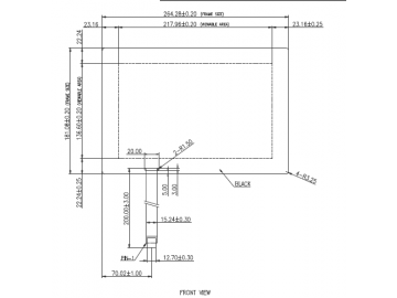 10.1寸全平面高温五线电阻屏 16:9 F+G 单点触摸 工业、军工、医疗电阻触摸屏