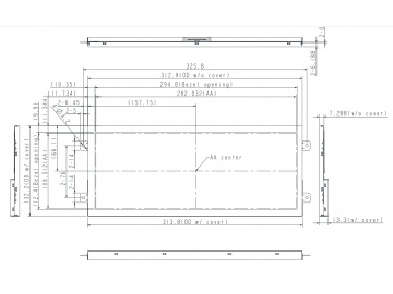 12.3寸户外高亮液晶屏 700亮度 1920*720分辨率 40pinsLVDS接口 IPS液晶屏 户外高亮工控液晶屏 数字标牌