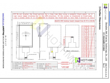 4.3寸竖屏液晶屏 500亮度 480*800分辨率 IPS全视角高亮屏 20pins MIPI接口 IC:ST7701S