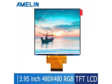 3.95寸方型TFT型液晶显示屏480*480 18位RGB+SPI接口 86盒子显示屏