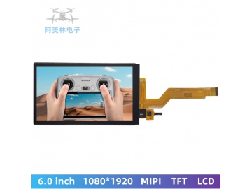 6寸高清屏 1080*1920 MIPI 2K亮度 无人机遥控屏 LCD液晶触摸显示屏