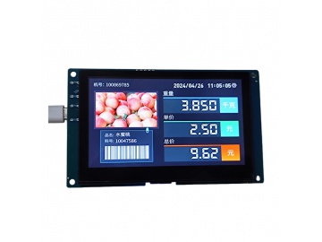 4.3寸RS232串口屏 800*480 LCD触摸屏 控制面板 TTL串口智能屏