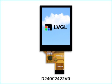 2.4-inch LCD touch display module with a resolution of 240*320, supports MCU and SPI. D240FPC2422-A